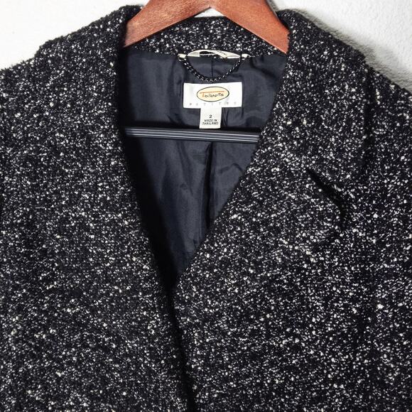 Talbots Petites Women’s Knit Coat Dark Academia Minimalist Structured Fit Sz 2 - Picture 3 of 10